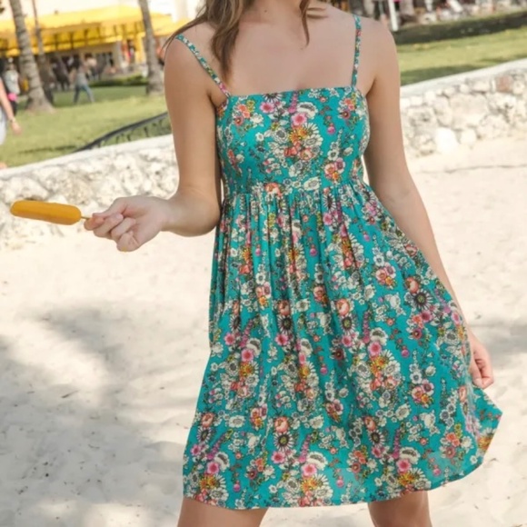 NWOT - Natural Life Bailey Mini Floral Babydoll Dress - Picture 1 of 9